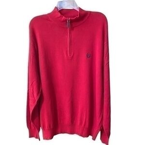 Chaps Red 1/4 Zip Mock Sweater Mens Big & Tall 2XB NWT